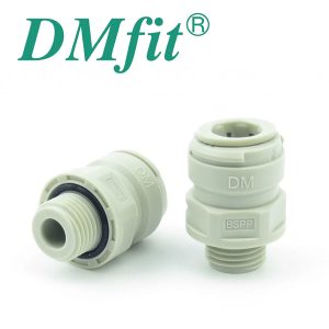 DMA-G14M-H095 : DMfit quick coupler/adapter : BSPP 1/4″ male thread | hose (flexi pipe) D=9.5mm (3/8″), AMCB0604