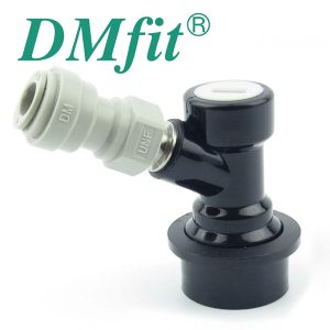 DMA-U716F-H95 : DMfit quick coupler/adapter : UNF 7/16″ female thread | hose (flexi pipe) D=9.5mm (3/8″) / for CO2/N2 reduction valve, BallLock, AFAUF067/16V