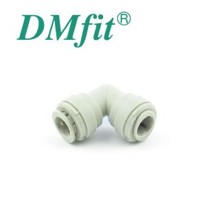 DML-2H095 : DMfit plastic angle L-coupler for two hoses (flexi pipes) D=9.5mm (3/8″), AEU0606