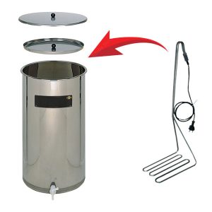 FJTH-S170 : 2 in 1 / Simple fruit juice pasteurizer – Fruit tank with the floating lid and the flat bottom 170 liters and heater