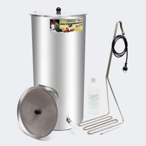 FJTH-S065 : 2 in 1 / Simple fruit juice pasteurizer – Fruit tank with the floating lid and the flat bottom 65 liters and heater