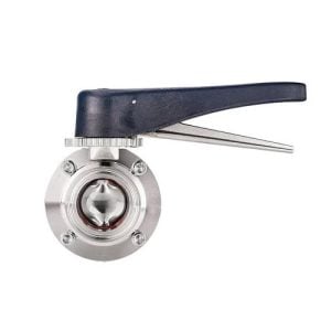 FZS-BV2550 : Stainless steel butterfly valve TriClamp DN25/32/40/50.5mm (TC 1.5″) with plastic handle to connection accessories on Kegland fermenters