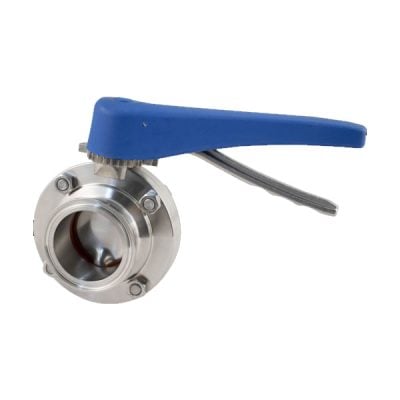 FZS-BV2550 : Stainless steel butterfly valve TriClamp DN25/32/40/50.5mm (TC 1.5″) with plastic handle to connection accessories on Kegland fermenters