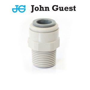 JGA-T38M-H080 : John Guest quick coupler/adapter : BSPT 1/4″ male thread | hose (flexi pipe) D=8.0mm (5/16″), PM010802S