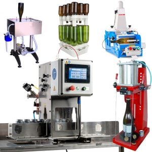 BOCR-600C : BOTTLECRAFT/C – Complete set of bottle sterilizer, dryer, counterpressure bottle filling machine,  bottle capping machine and labelling machine (for small-size professional breweries) – up to 600 bottles/hour