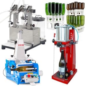 BOST-350C : BOTTLESTART/C – Complete set of bottle rinsing, filling, capping and labelling machines (for micro breweries) – up to 350 bottles/hour