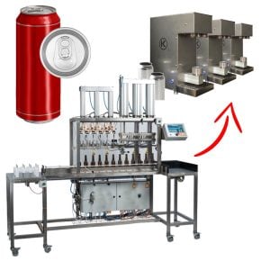 CANPROFI-1200 : Complete can filling and capping machines set (for medium-size professional breweries) – up to 900-1200 cans/hour