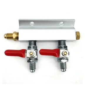 GPS2-716 :  2-way Gas Line Manifold (Gas Pressure Spliter) 7/16″ | max. 6.9 bar