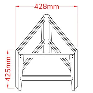 SFBT-P0530 : Stainless steel static base for tanks with flat bottom and diameter of 430-530mm