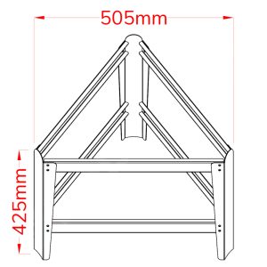 SFBT-P0630 : Stainless steel static base for tanks with flat bottom and diameter of 530-630mm