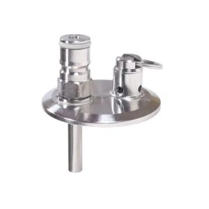 CBL-TC64BLPV : TriClamp hole plug (TC D=64mm/DN50/ 2″) with the BALL LOCK coupler and the pressure safety relief valve 1.0 bar