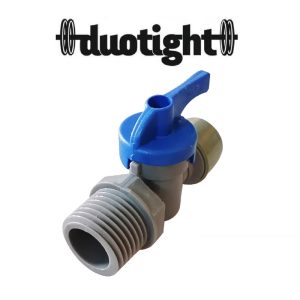 DTV-G12M-H095 : DuoTight plastic valve for hoses (flexi pipes) : BSPP 1/2″ male thread | hose (flexi pipe) D=9.5mm (3/8″), KL07375