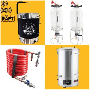 BBZ-14FZ255B : BrewZilla 100L GEN 4 + 2x FermZilla 55 liters GEN3.2 + accessory kit | Complete homebrewing set for brewing, fermenting, maturing, tapping and bottling beer