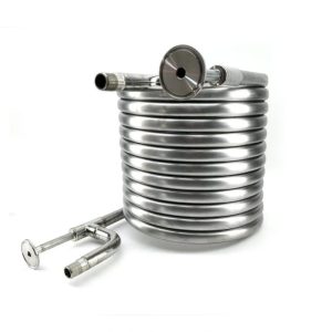 CFTC-TC15X9 : Counter flow tubular chiller TriClamp 1.5″ (D=50.5mm) x 9.5m for cooling wort or other liquids | stainless steel