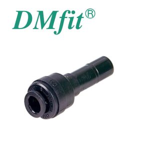 DMI-H060-N080 : DMfit plastic angle I-coupler for hose (flexi pipe) D=6.0mm with nipple D=8.0mm, ATEU0808M