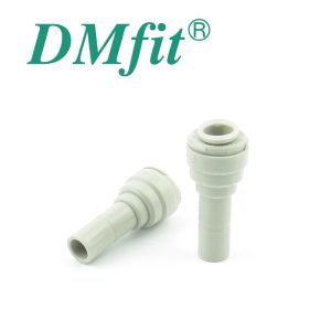 DMI-H060-N095 : DMfit plastic angle I-coupler for hose (flexi pipe) D=6.0mm with nipple D=9.5mm, ARD0406