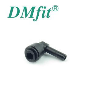 DML-H060-N060 : DMfit plastic angle L-coupler for hose (flexi pipe) D=6.0mm with nipple D=6.0mm, ATEU0606M