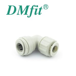 DML-H095-P060 : DMfit plastic angle L-coupler for hose (flexi pipe) D=9.5mm and hard pipe D=6.0mm, APSEU0604