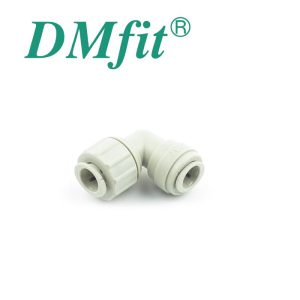 DML-H095-P095 : DMfit plastic angle L-coupler for hose (flexi pipe) D=9.5mm and hard pipe D=9.5mm, APSEU0606
