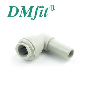 DML-H127-N127 : DMfit plastic angle L-coupler for hose (flexi pipe) D=12.7mm with nipple D=12.7mm, ATEU0707
