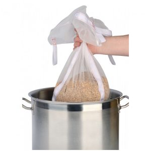 BBG-23 :  The Polyester Brewing Bag 23 L (Diameter 35 cm x height 43 cm, mesh size: 200 μm) – for brewing beer or kombucha tea