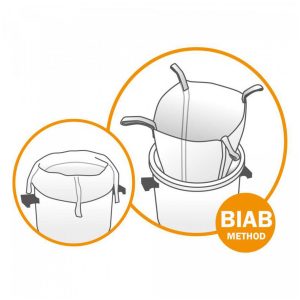 BBG-23 :  The Polyester Brewing Bag 23 L (Diameter 35 cm x height 43 cm, mesh size: 200 μm) – for brewing beer or kombucha tea