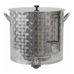 BFPTC-100 : Stainless steel brewing / fermenting pot 100L with TriClamp 1.5″ discharge valve
