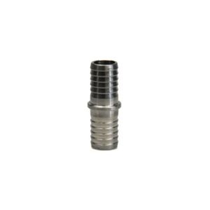 HM-13MH2-SS : Straight stainless steel coupler with two hose mandrels with outer diameter of 13 mm