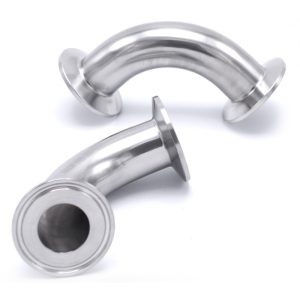 PF-EL90TC25: Csőidom – 90°-os könyök 2x TriClamp DN25 (TC 1.5″ D=50.5 mm)