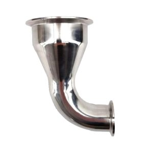 PF-PATC65L40 : Pipe adapter (elbow) TriClamp DN65 (TC 2.5″ D=91 mm) to TriClamp DN40 (TC 1.5″ D=50.5 mm)