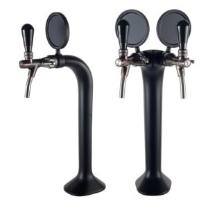 BTM-PHB-IS90 : Black-plated medailon (drink placquet holder) D=90mm for beverage dispense towers, with distance ring (I-shaped, short)