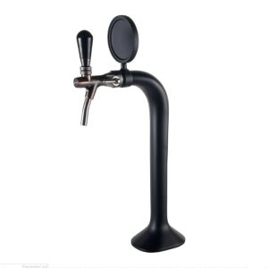 CBDT-1TB : Cobra Beverage Dispense Tower For 1 Tap, Black Plated Brass