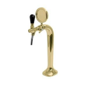 CBDT-1TG : Cobra Beverage Dispense Tower For 1 Tap, Gold Plated