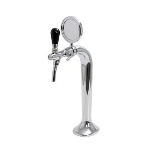 CBDT-1TS : Cobra Beverage Dispense Tower For 1 Tap, Chrome Plated (Silver)