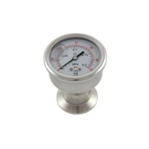 PF-GMANTC02-KL : Gliserin Manometresi 0-2.0 bar, sıhhi diyaframlı, TriClamp 1.5″ 50.5mm | AISI316 | Kegland KL18098