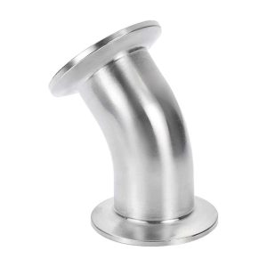 PF-EL45TC50: Toruliitmik – küünarnukk 45° 2x TriClamp DN50 (TC 2″ D=64 mm)