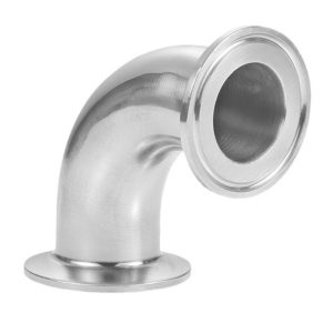 PF-EL90TC50: Toruliitmik – küünarnukk 90° 2x TriClamp DN50 (TC 2″ D=64 mm)