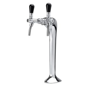 CBDT-2TS : Cobra Beverage Dispense Tower For 2 Taps, Chrome Plated (Silver)