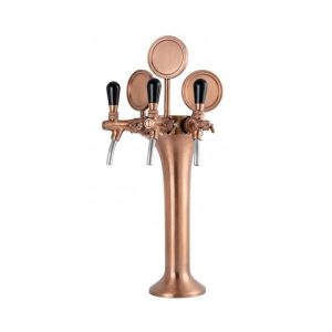 CBDT-3TC : Cobra Beverage Dispense Tower For 3 Taps, Copper Plated