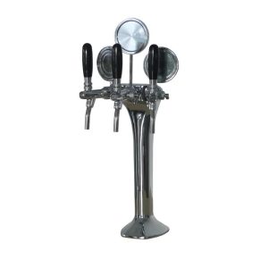 CBDT-3TS : Cobra Beverage Dispense Tower For 3 Taps, Chrome Plated (Silver)