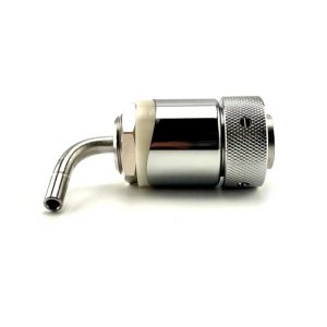DTP-AEUS635: Adattatore per supporti per erogazione di bevande: Rubinetto standard con gambo corto (EU 5/8″, L=35mm) a mandrino da 6.35mm compatibile con Duotight