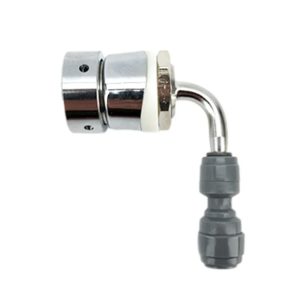 DTP-AEUS635: Adattatore per supporti per erogazione di bevande: Rubinetto standard con gambo corto (EU 5/8″, L=35mm) a mandrino da 6.35mm compatibile con Duotight