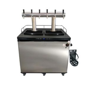 KGR-6TKLXPN: Kegerator Kegland Series X Plus – Kompaktní chladnička pro 8 kegů, se šesti kohoutky Nukatap na výčepním stojanu, redukční ventil