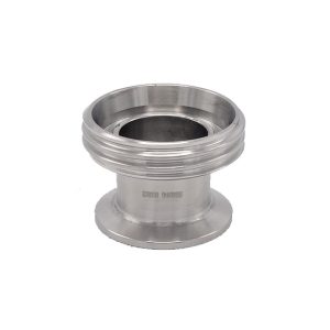 PF-PAC32D32M: Csőadapter TriClamp 1.5″ DN32 - szaniter menetes csatlakozóhoz (tejipari csatlakozó) DN32 külső menettel (Rd58)