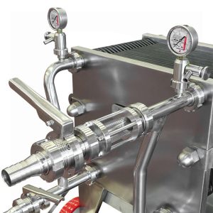 PLF-XMP4040-20 : Stainless steel plate filter 400×400, with 20pcs of polypropylene plate frames, with the pump