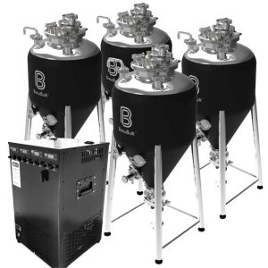 CFS-4CCT53BBX3 : Complete fermentation set with four BrewBuilt 53L X3 Unitank CCT Fermenters