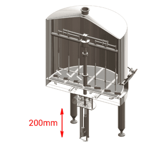 BH-OPT-ELS3 Manual or electric lift of the knife-stirrer in the filtering tank 300L