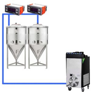 CFSCT1-2xCCT100SNP-AK : Complete fermentation set with 2xCCT-SNP 120 liters – assembly kit