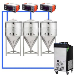 CFSCT1-3xCCT100SNP-AK : Complete fermentation set with 3xCCT-SNP 120 liters – assembly kit