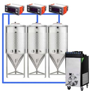 CFSCT1-3xCCT500SNP-AK : Complete fermentation set with 3xCCT-SNP 625 liters – assembly kit